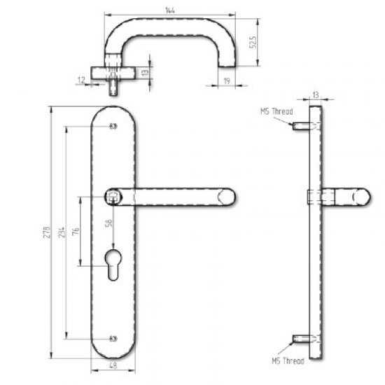 UPVC Lever Door Furniture
